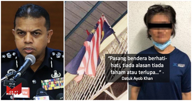 Benci Sangat Ke Kat Malaysia Dua Tahun Pasang Bendera Terbalik Wanita Ditahan Polis