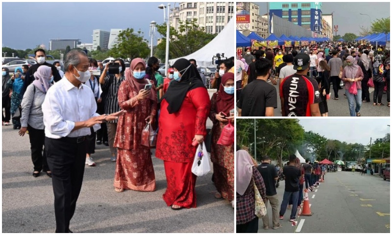 Ramai yang rancak kunjungi bazar ramadan, Muhyiddin ingatkan agar tetap patuhi SOP