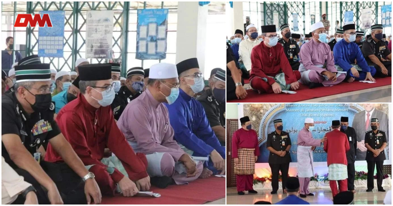 Duduk sebelah Menteri Agama, Yasin Sulaiman segak berbaju Melayu di penjara