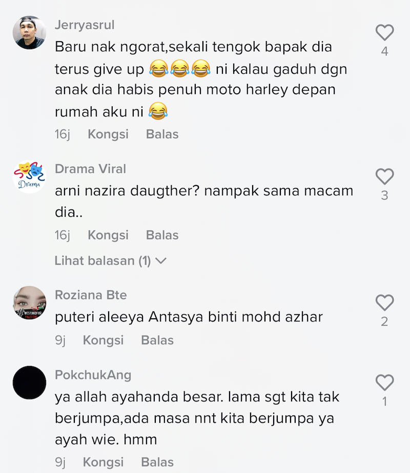 Follow The 'Trend' Tiktok Shows Photos With Father, Awie'S Daughter Draws Attention - Malay News - Kuala Lumpur Malaysia Newspapers