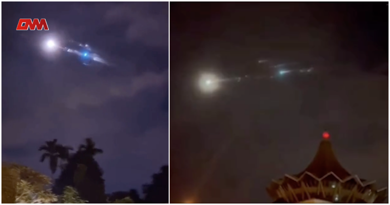 Disangka meteor, penduduk Sarawak ‘teruja’ disebalik serpihan penggalak roket China
