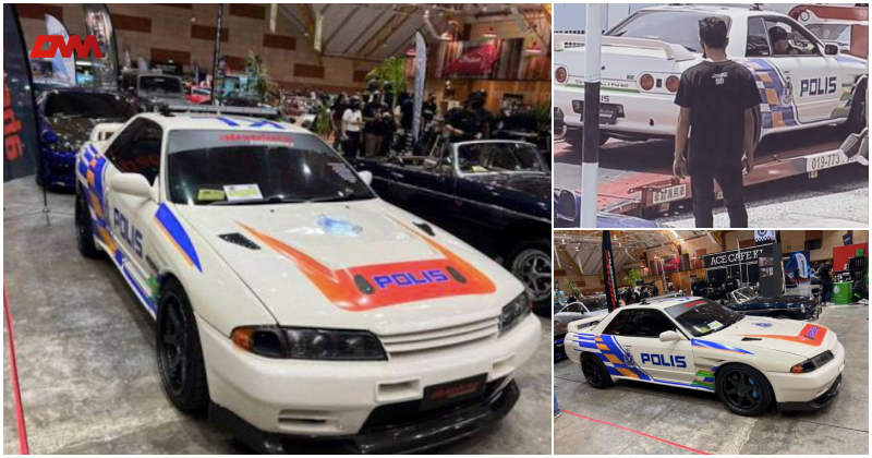 ‘Gatal tangan’ ubah suai Nissan Skyline R32 jadi kereta polis, peniaga ditahan polis