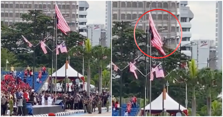 Apa Nak Jadi Raptai Hari Kebangsaan Jalur Gemilang Dipasang Terbalik