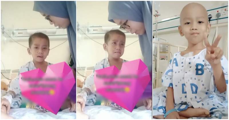 Termuntah di katil hospital, kanak2 hidap kanser menangis risau susahkan ibu