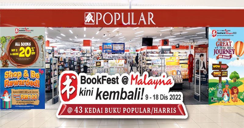 POPULAR buat sale ‘kaw-kaw’, penggemar buku jom serbu BookFest sekarang!