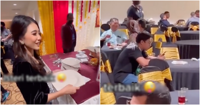Suami hanya duduk di meja, netizen kasihan lihat Fatin Afeefa ambil makanan sendiri