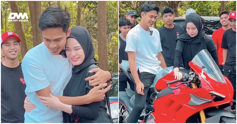 Sempena anniversary, isteri Alieff Irfan hadiahkan suami Ducati Panigale v4s bernilai RM150,000