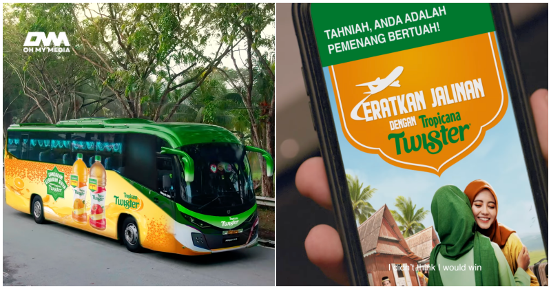 Tropicana Twister belanja tiket balik kampung FREE melalui Peraduan Eratkan Jalinan