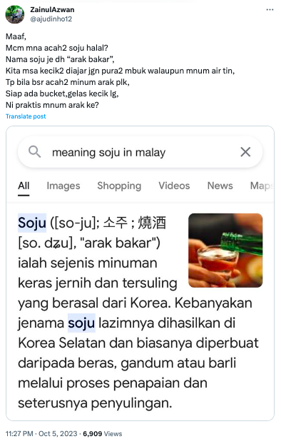 Influencer minum 'Soju Halal'