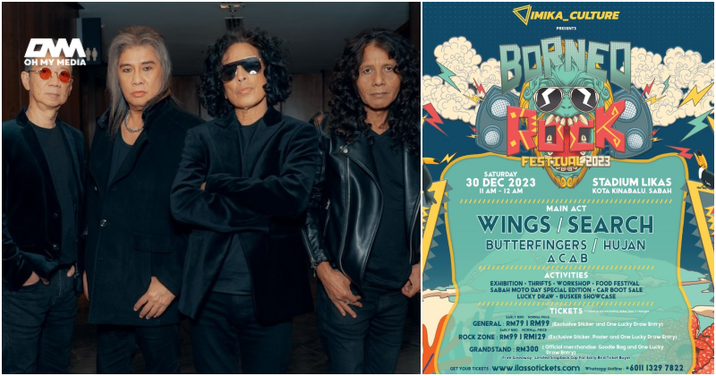 Search, Wings, Hujan dan A.C.A.B antara hangatkan Borneo Rock Festival 2023