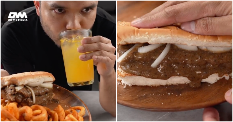 Penangan resepi ‘burger ala prosperity’ Khairul Aming, oblong di pasaraya licin!