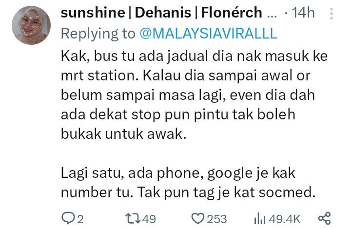 Berang bas lambat buka pintu, wanita mahu lapor orang atasan! Tapi netizen 'backup' pemandu 16