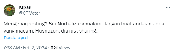 Siti Nurhaliza kongsi 'quote' berkaitan suami