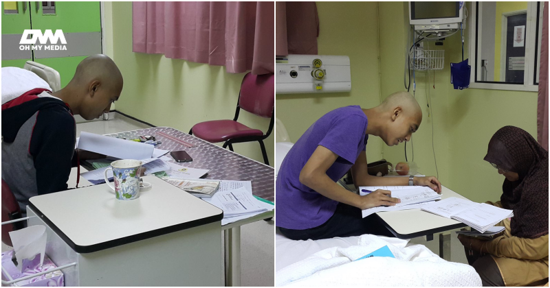 Pemuda kongsi ambil peperiksaan SPM serentak dengan kemoterapi, tak halang peroleh 8A