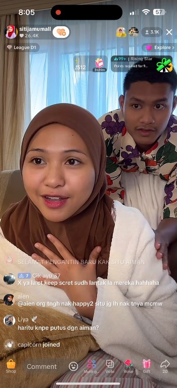 Siti Jamumall nikah di Thailand