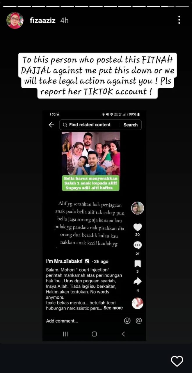 ibu Aliff Aziz mahu saman netizen