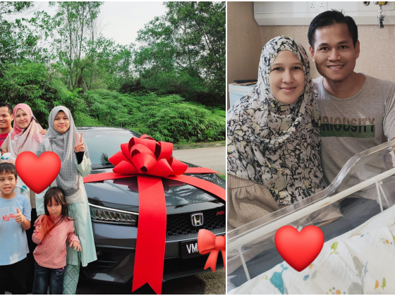 Suami hadiahkan isteri kereta