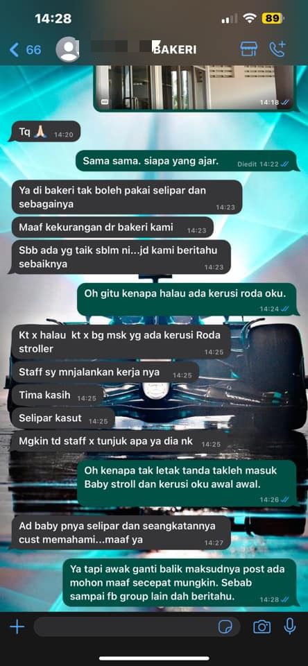 "Takut tayar kotor, ada najis.."- Pengusaha bakeri mohon maaf tak benarkan OKU berkerusi roda masuk kedai 8