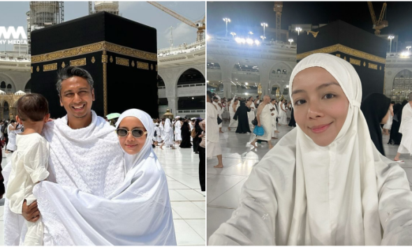 Mira Filzah dukung anak sambil tawaf