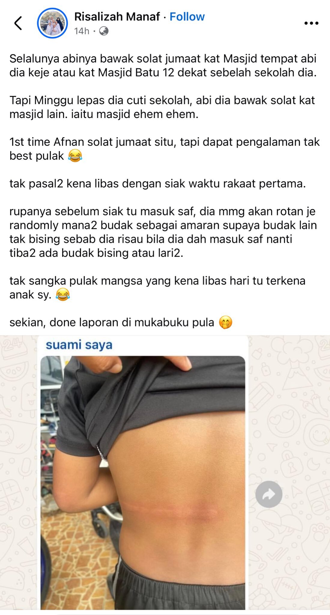 Wanita dakwa anak dirotan siak