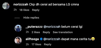 Isu cerai, Alif Teega tak tahu -"Dapat mana cerita tu? Aisyah pun takde post apa2" 7