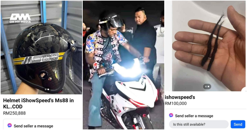 Individu jual rambut gugur IShowSpeed