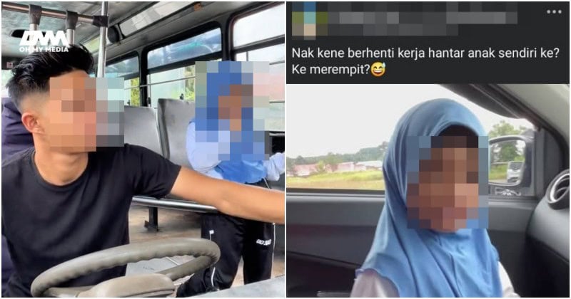 Kakak luah gusar lepas pemandu bas ditahan -“Nak kena berhenti kerja ke hantar anak?”