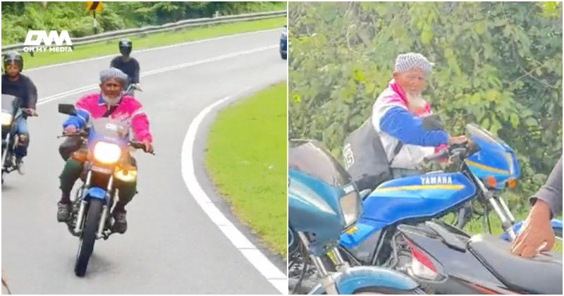 Otai masih berbisa! Warga emas berserban tunggang RXZ raih perhatian