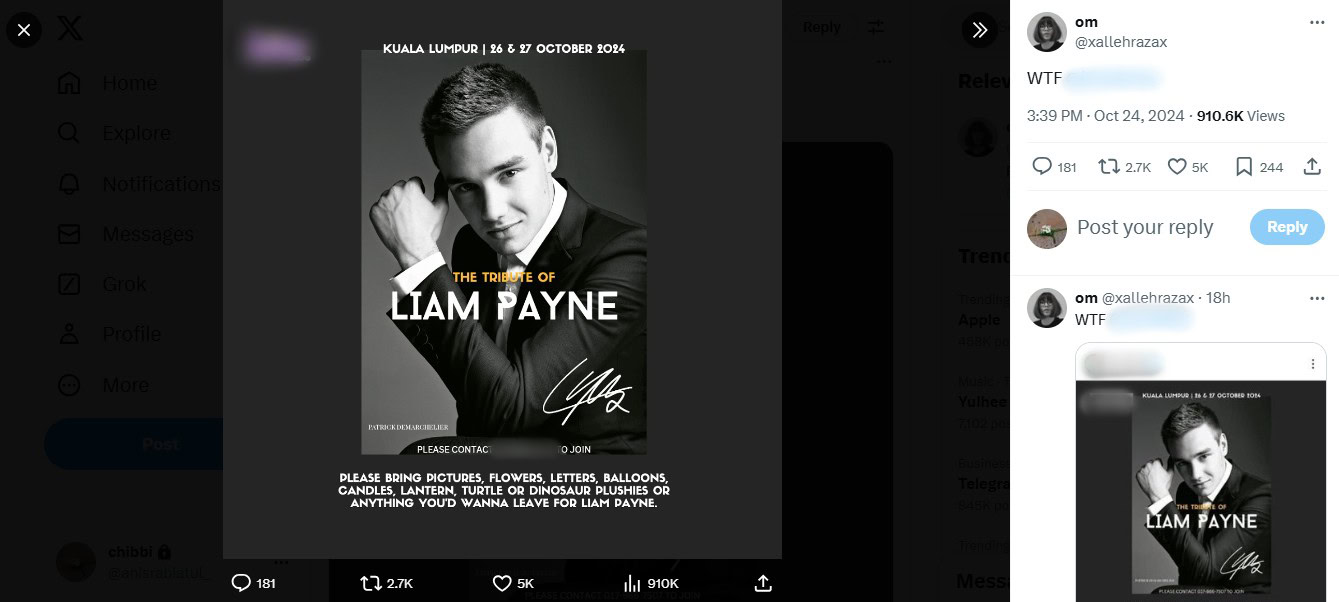 promosi hari berkabung Liam Payne