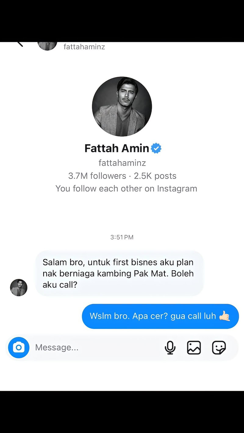 Fattah Amin berhasrat buka bisnes