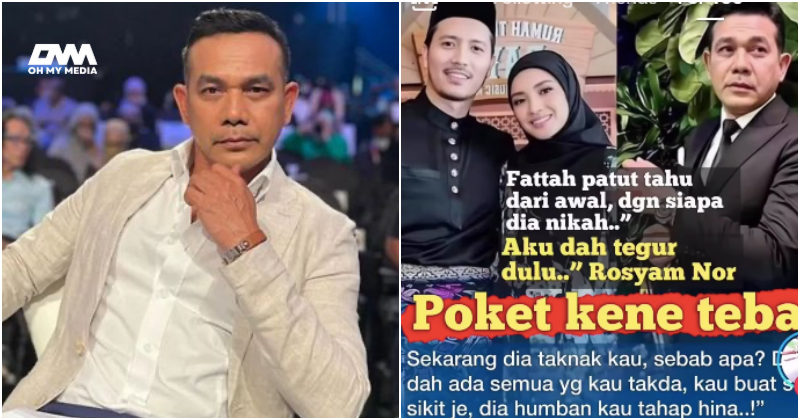 Rosyam Nor bengang individu sebar fitnah, konon bagi nasihat pedas buat Fattah Amin