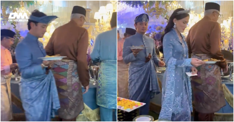 “Anak raja pun ambil makanan sendiri..”- Netizen puji istiadat perkahwinan Tengku Muhammad, Tengku Natasya