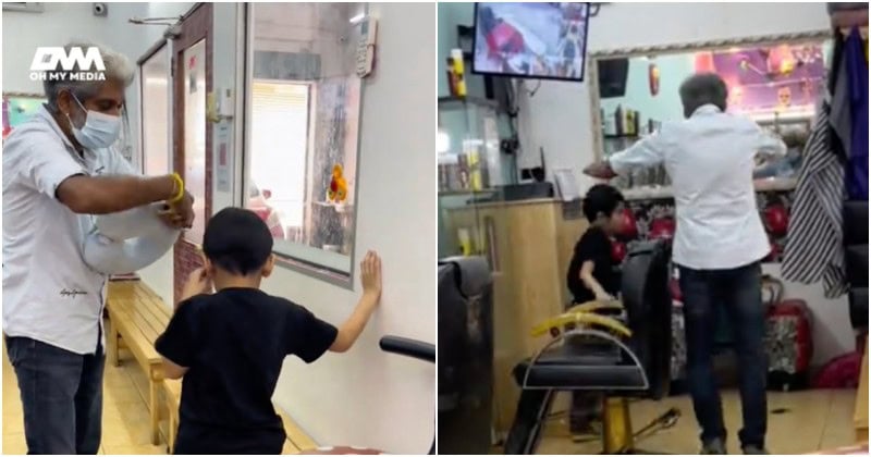 Ibu terharu dan bersyukur, jumpa tukang gunting rambut layan mesra anak autisme