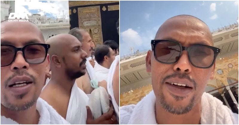 Rakan2 sebak usaha Shuib, tak lupa doakan sahabat depan Kaabah ketika umrah