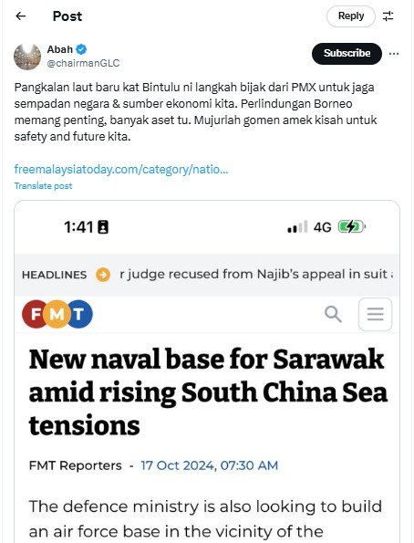 Pangkalan TLDM di Sarawak