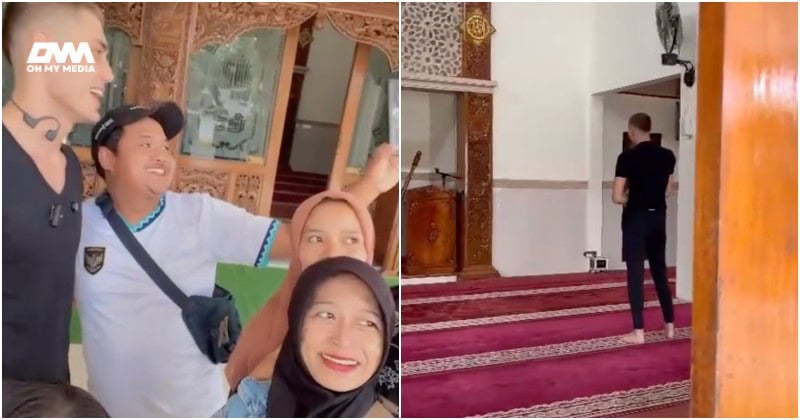 Demi nak bergambar, peminat Indonesia bergasak tunggu Aisar Khaled selesai solat