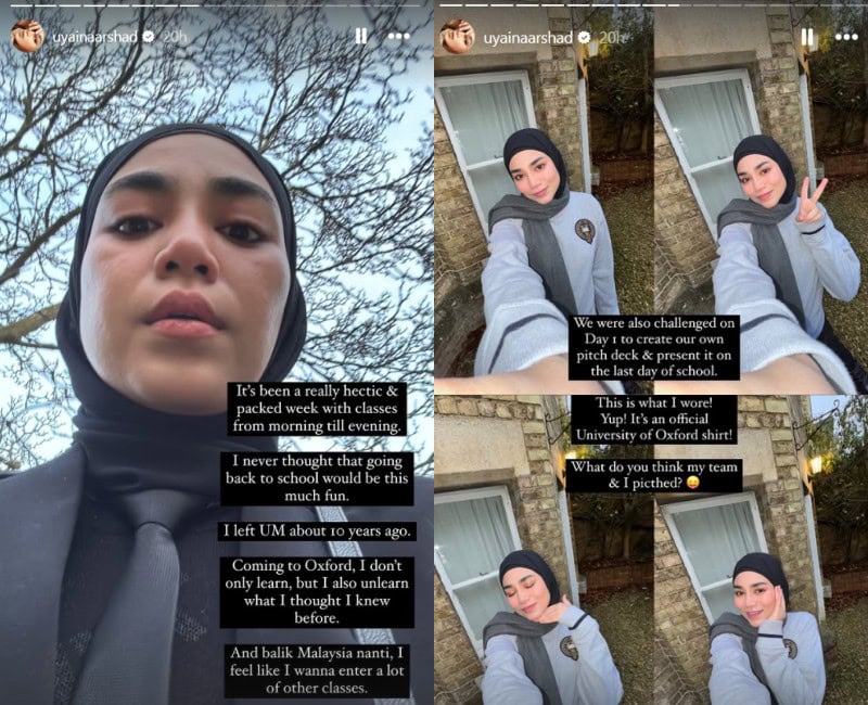 Uyaina Arshad seronok belajar di Oxford