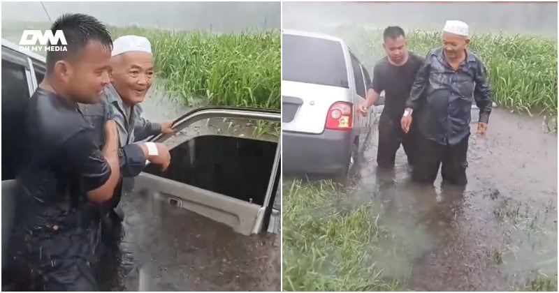 Kereta dipandu hampir tenggelam, warga emas bertampal koyok ditemui kebingungan