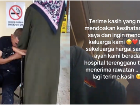 Anak lelaki OKU sedih