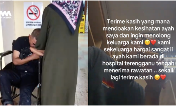 Anak lelaki OKU sedih