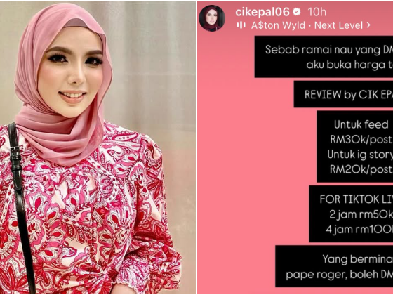 Netizen terkejut tengok bayaran Cik Epal