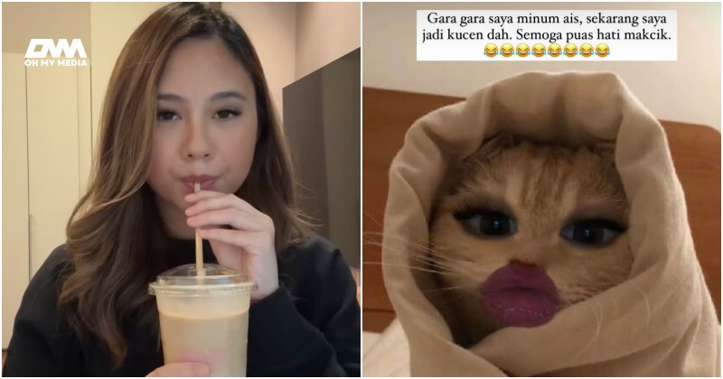 Intan Najuwa reda ditegur minum air sejuk -“Aku jadi kucing jela senang..”