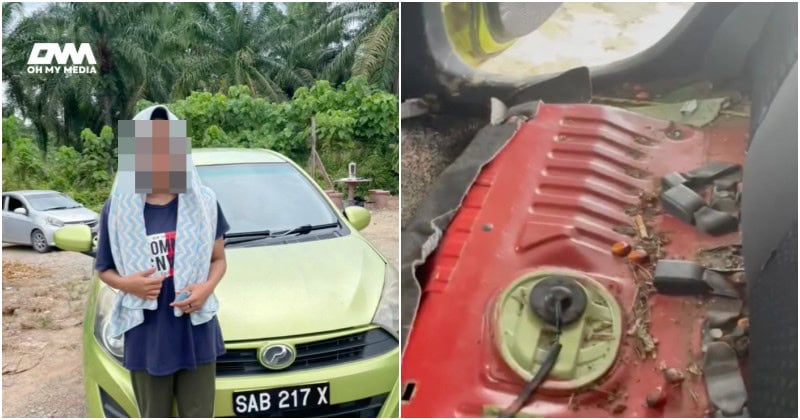 Pemilik ‘pening’ kereta rosak, individu sewa Axia buat punggah kelapa sawit