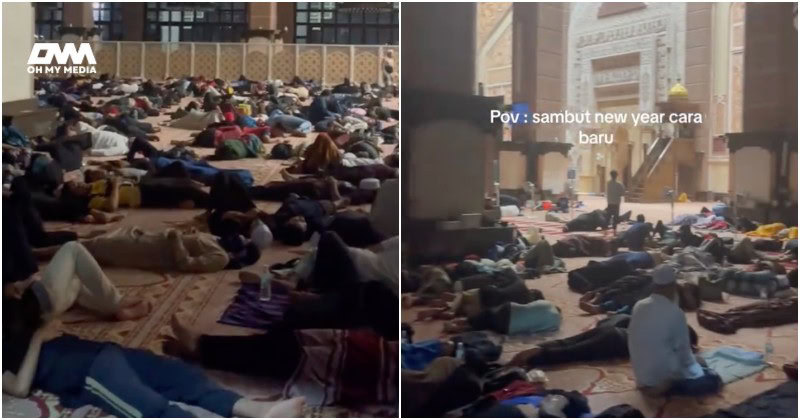 Pemuda kongsi momen sambut tahun baru di masjid, ramai ambil peluang beriktikaf