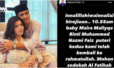 anak kedua Nazmi Faiz meninggal dunia