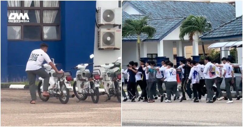 Masih berbaju sekolah, lepasan SPM beratur di balai polis lepas kena ‘angkut’