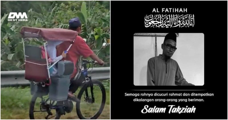 Bapa ubah suai basikal untuk hantar anak ke sekolah meninggal dunia