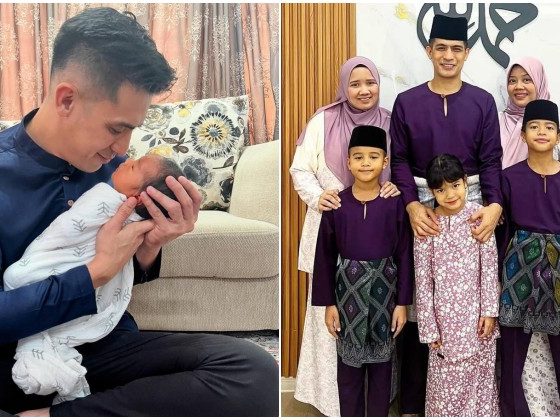 Ashraf Muslim timang anak kelima