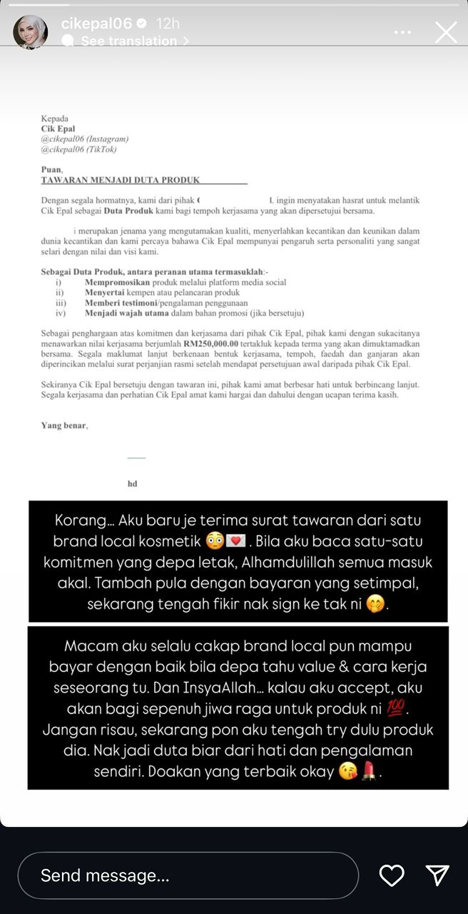 Cik Epal syukur