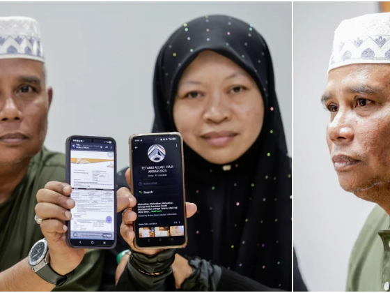 tunai haji bersama isteri musnah